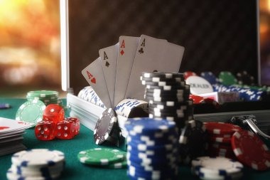 asian bookie live blackjack table with professional dealer and multi-camera studio setup